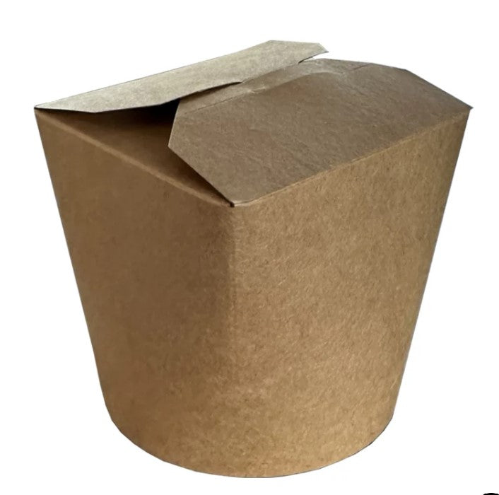 FSC® Folding Kraft Noodle Box 26oz/474ml PE Coated – Kraft 50 pc Pack Medium