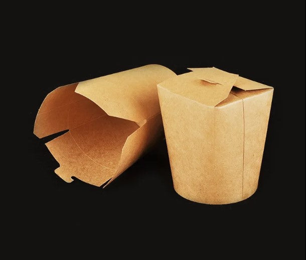 FSC® Folding Kraft Noodle Box 16oz/474ml PE Coated – Kraft 50 pc Pack Small