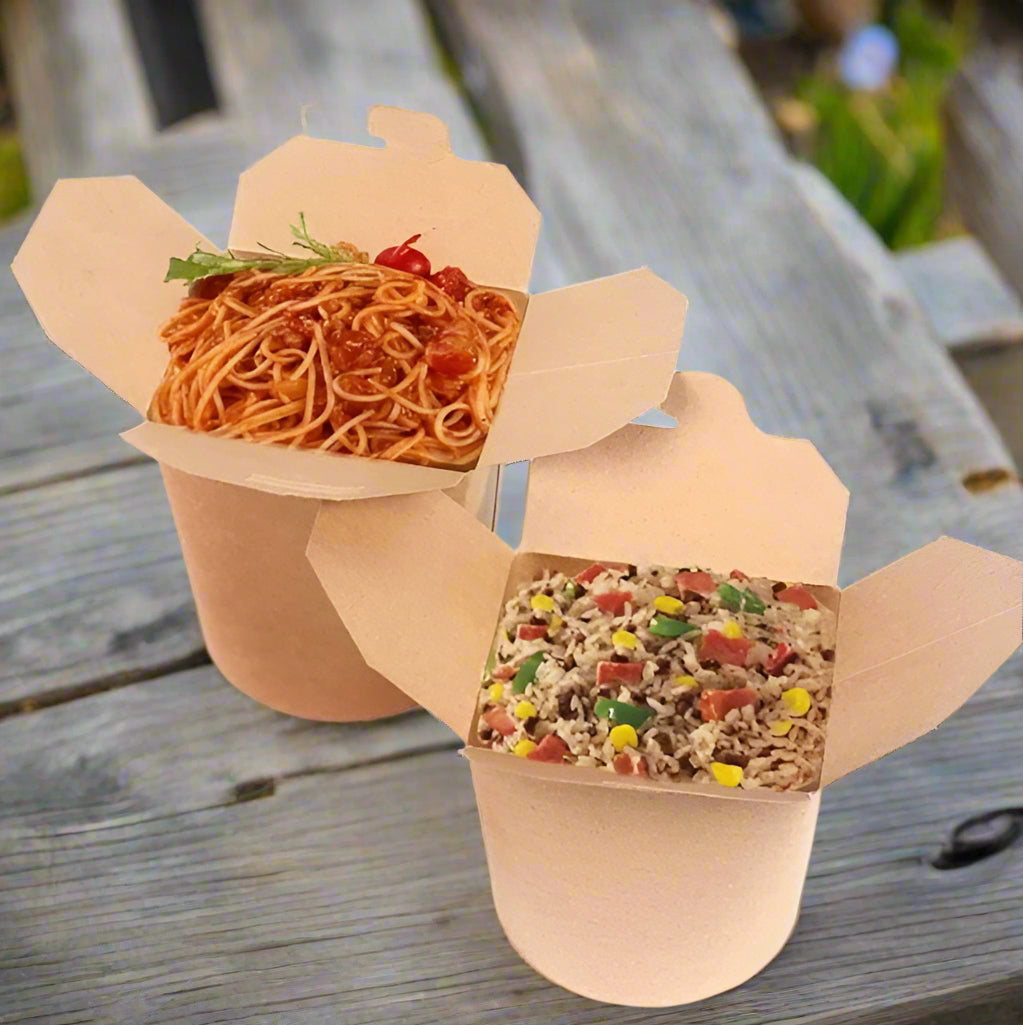 FSC® Folding Kraft Noodle Box 16oz/474ml PE Coated – Kraft 50 pc Pack Small