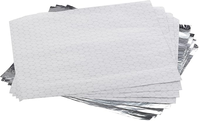 Silver Foil Backed Insulated Honeycomb Burger Wrap Sheets 25x35 cm (500 pack)