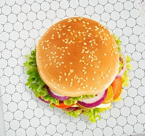 Silver Foil Backed Insulated Honeycomb Burger Wrap Sheets 25x35 cm (500 pack)