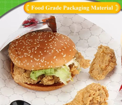 Silver Foil Backed Insulated Honeycomb Burger Wrap Sheets 25x35 cm (500 pack)